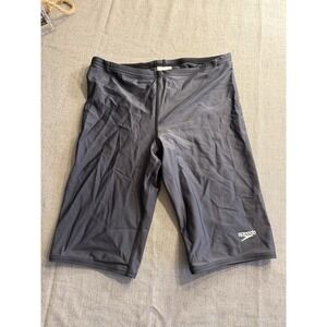 Speedo Men's PowerFLEX Eco Black Swim Jammer Training Shorts - Size 32